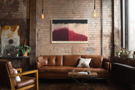 Paul Sinus Wandbild The Abstract Layers of Red and Black Strong Colors Drip into a Bold Pattern