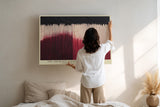 Paul Sinus Wandbild The Abstract Layers of Red and Black Strong Colors Drip into a Bold Pattern