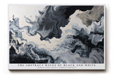 Paul Sinus Wandbild The Abstract Waves of Black and White Flowing Lines Create a Storm of Contrast