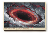 Paul Sinus Wandbild The Abyss of Burning Depths abstraktes Motiv eines feurigen Abgrunds in Rot- und Grautönen