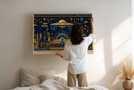 Paul Sinus Wandbild The Ancient Visitors – ägyptische Symbolik trifft auf futuristische Elemente und erzählt von Geheimnissen jenseits der Zeit
