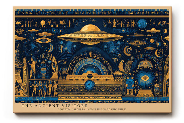 Paul Sinus Wandbild The Ancient Visitors – ägyptische Symbolik trifft auf futuristische Elemente und erzählt von Geheimnissen jenseits der Zeit