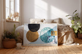 Paul Sinus Wandbild The Art of Quiet Alignment Modern Abstract Balance in Gold Blue and Marble Harmony
