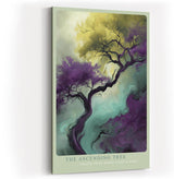 Paul Sinus Wandbild in 40x60cm The Ascending Tree – Künstlerische Darstellung eines aufstrebenden Baumes in leuchtenden Farbverläufen