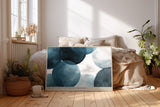 Paul Sinus Wandbild The Balance of Blue Circles Watercolor Shapes Create a Soft Rhythm