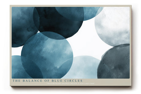 Paul Sinus Wandbild The Balance of Blue Circles Watercolor Shapes Create a Soft Rhythm
