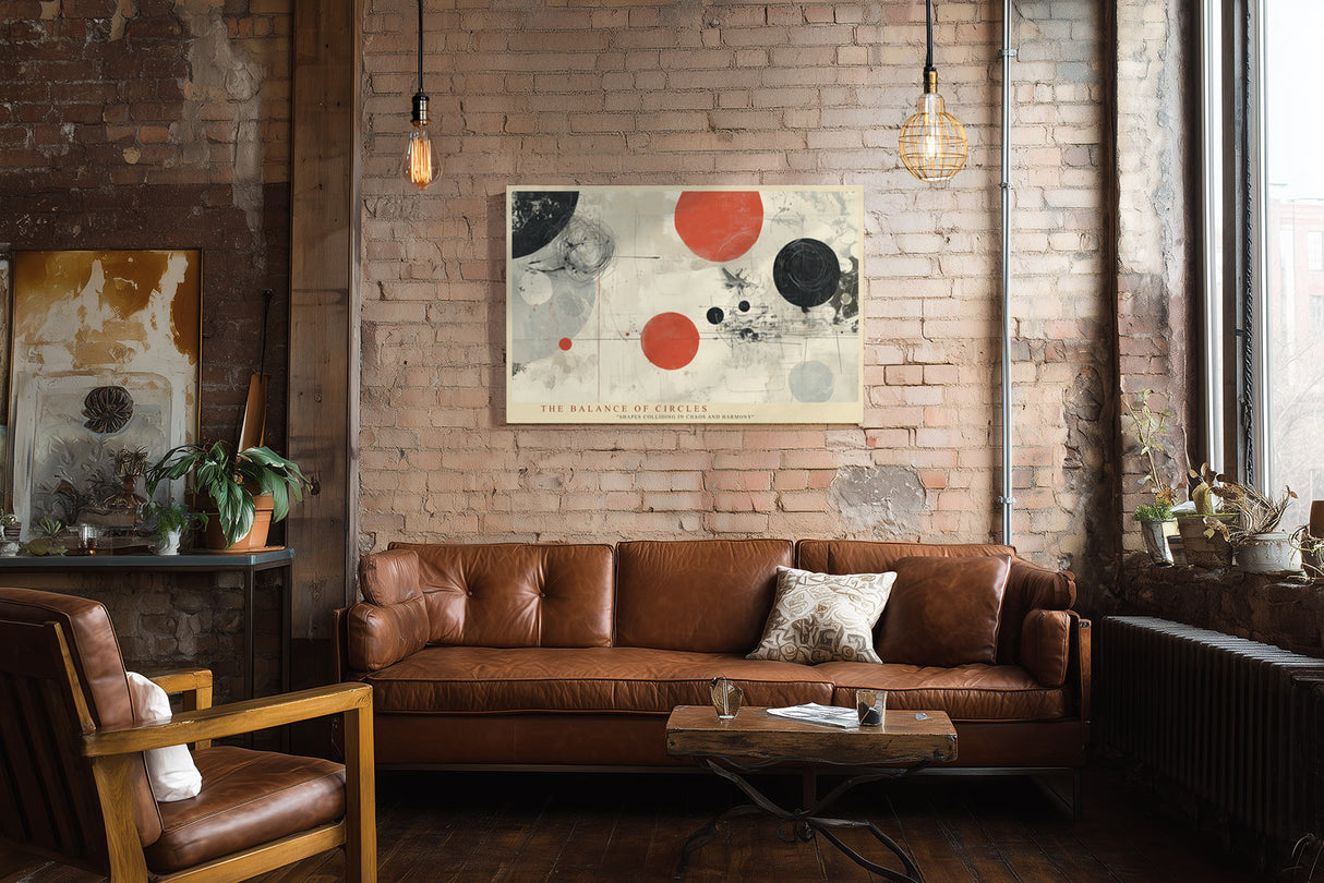 Paul Sinus Wandbild The Balance of Circles Shapes Colliding in Chaos and Harmony