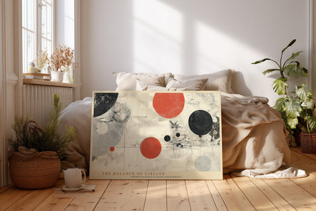 Paul Sinus Wandbild The Balance of Circles Shapes Colliding in Chaos and Harmony
