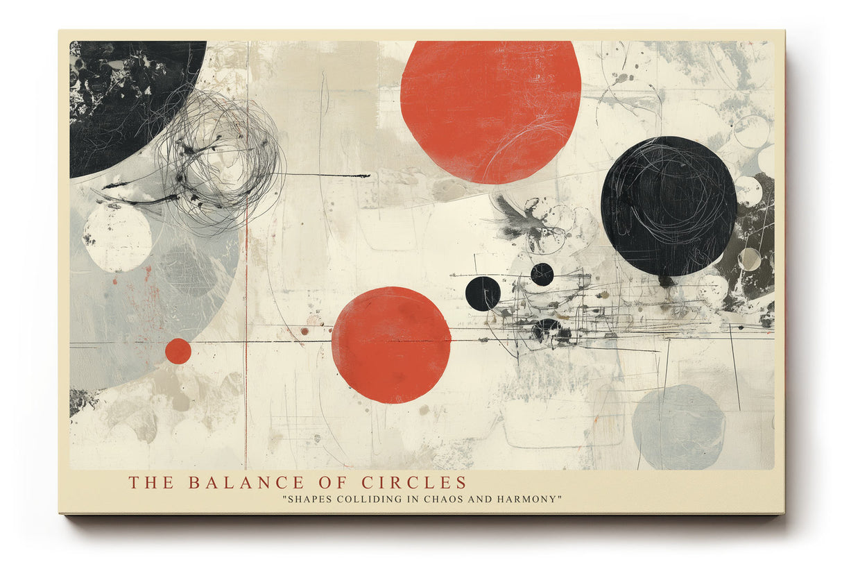 Paul Sinus Wandbild The Balance of Circles Shapes Colliding in Chaos and Harmony