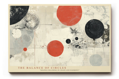 Paul Sinus Wandbild The Balance of Circles Shapes Colliding in Chaos and Harmony