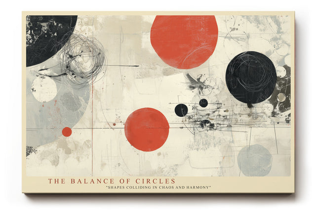 Paul Sinus Wandbild The Balance of Circles Shapes Colliding in Chaos and Harmony