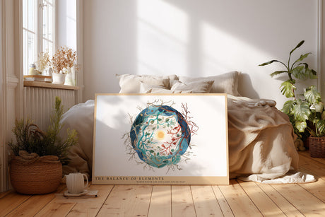 Paul Sinus Wandbild The Balance of Elements – Symbolische Darstellung der vier Elemente Erde, Wasser, Luft und Licht in harmonischem Kreislauf