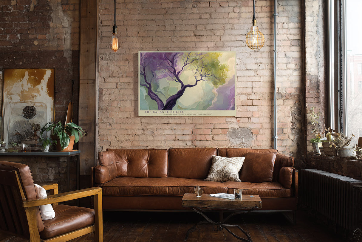 Paul Sinus Wandbild The Balance of Life – Abstrakter Lebensbaum in leuchtenden Farben