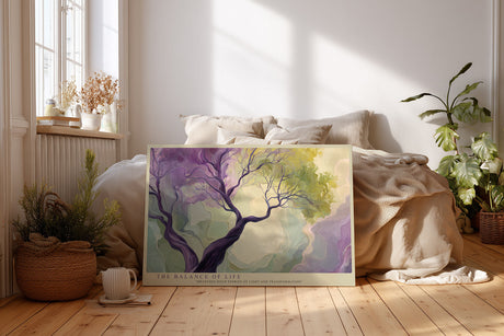 Paul Sinus Wandbild The Balance of Life – Abstrakter Lebensbaum in leuchtenden Farben