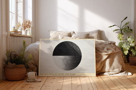 Paul Sinus Wandbild The Balance of Light and Dark Geometric Harmony in Monochrome