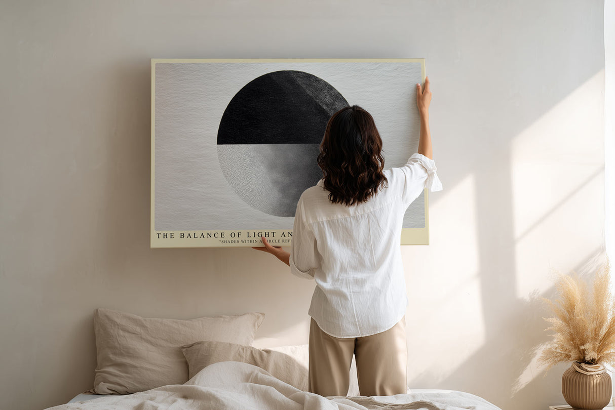 Paul Sinus Wandbild The Balance of Light and Dark Geometric Harmony in Monochrome