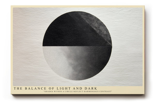 Paul Sinus Wandbild The Balance of Light and Dark Geometric Harmony in Monochrome
