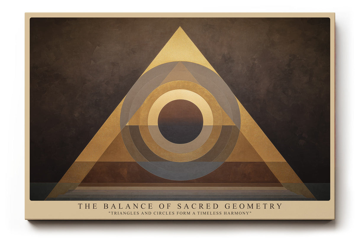 Paul Sinus Wandbild The Balance of Sacred Geometry Triangles and Circles in Golden Harmony