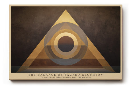 Paul Sinus Wandbild The Balance of Sacred Geometry Triangles and Circles in Golden Harmony