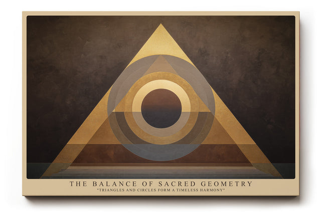 Paul Sinus Wandbild The Balance of Sacred Geometry Triangles and Circles in Golden Harmony