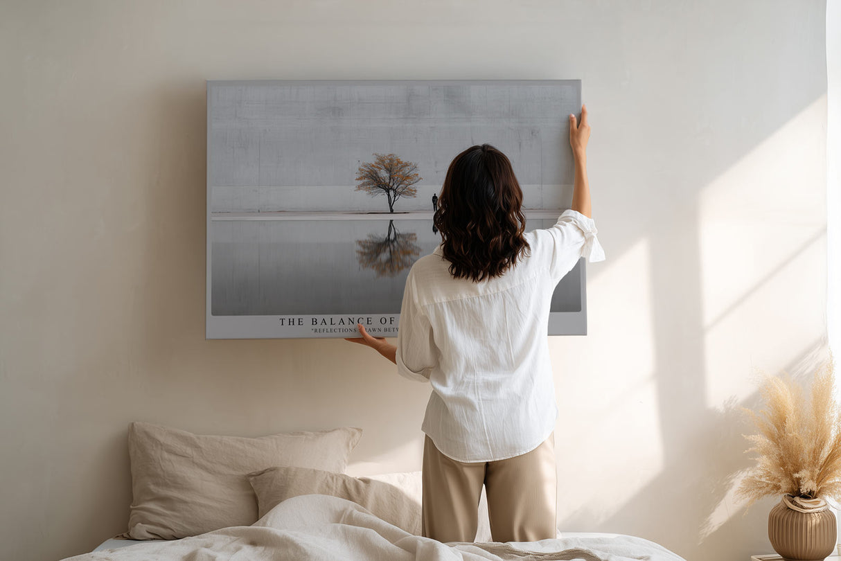 Paul Sinus Wandbild The Balance of Space and Soul – Zwischen Leere und Leben in stiller Reflexion