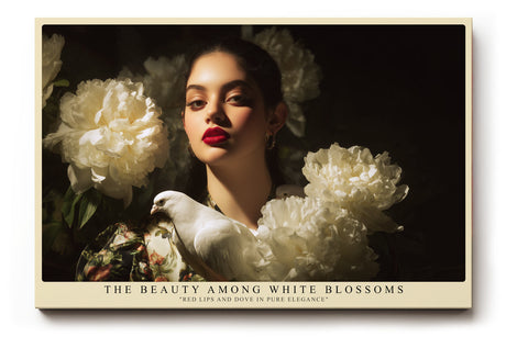 Paul Sinus Wandbild The Beauty Among White Blossoms – Zeitlose Anmut zwischen Blüten und Licht
