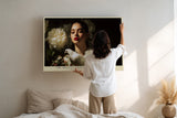 Paul Sinus Wandbild The Beauty Among White Blossoms – Zeitlose Anmut zwischen Blüten und Licht