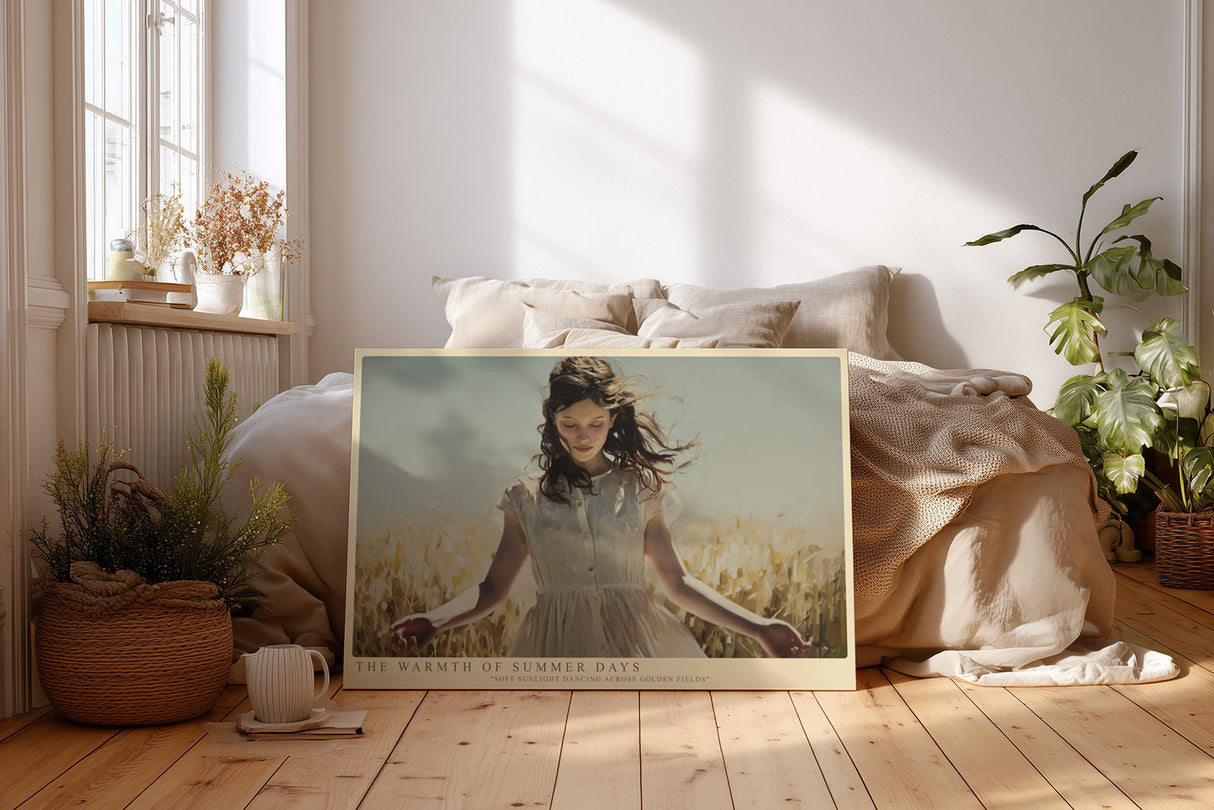 Paul Sinus Wandbild The Beauty of Bloom Nahaufnahme einer rosa Blüte mit zarten Tautropfen – Symbol für Frische, Reinheit und vergängliche Schönheit.