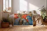 Paul Sinus Wandbild The Beauty of Colorful Parrots Nature’s Elegance in Blue and Green