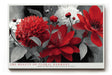 Paul Sinus Wandbild The Beauty of Floral Harmony farbenprächtiges Blumenmotiv in Rot und Grau mit moderner Ausdruckskraft