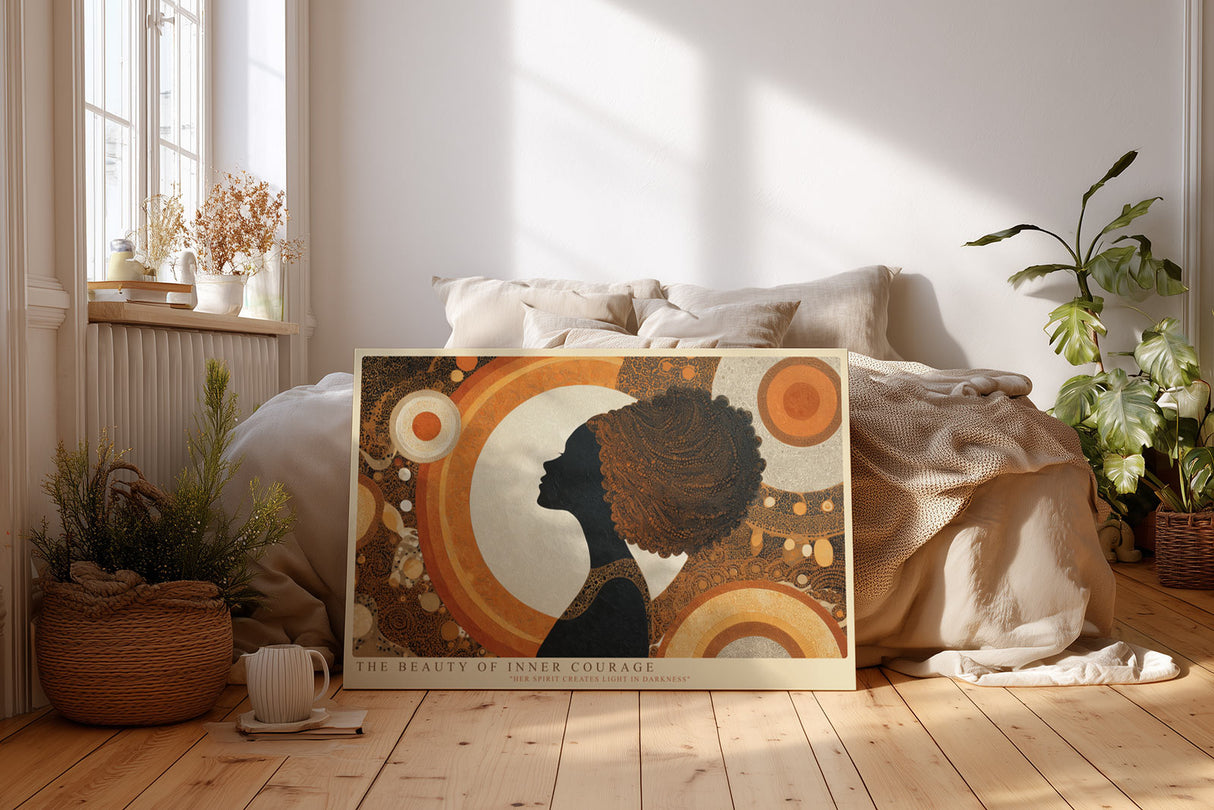 Paul Sinus Wandbild The Beauty of Inner Courage Silhouette of Strength and Light