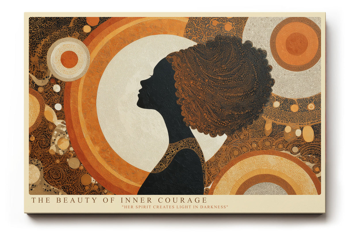 Paul Sinus Wandbild The Beauty of Inner Courage Silhouette of Strength and Light