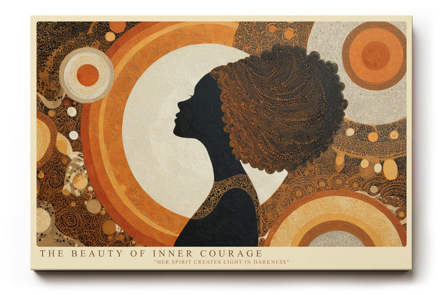 Paul Sinus Wandbild The Beauty of Inner Courage Silhouette of Strength and Light
