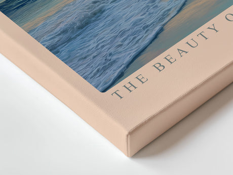 Paul Sinus Wandbild The Beauty of Ocean Horizons – Sanftes Meeresmotiv mit Wellen im Abendlicht, Symbol für Ruhe, Freiheit und natürliche Harmonie