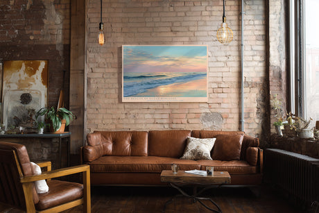 Paul Sinus Wandbild The Beauty of Ocean Horizons – Sanftes Meeresmotiv mit Wellen im Abendlicht, Symbol für Ruhe, Freiheit und natürliche Harmonie