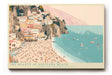 Paul Sinus Wandbild The Beauty of Positano Beach – Farbenfrohe Häuser über dem blauen Meer