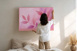 Paul Sinus Wandbild The Beauty of Soft Leaves – Zarte Blätter in feinen Rosatönen – Ästhetisches Wandbild mit sanfter Farbkomposition und moderner Eleganz.