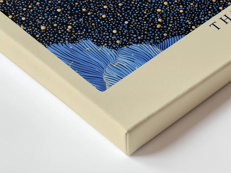 Paul Sinus Wandbild The Bloom of Cosmic Depth Blue Stars Around Black Core