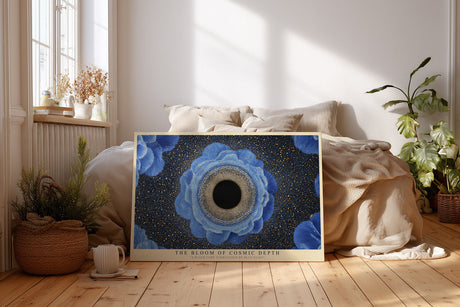 Paul Sinus Wandbild The Bloom of Cosmic Depth Blue Stars Around Black Core