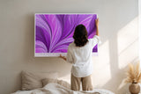 Paul Sinus Wandbild The Bloom of Energy – abstraktes Kunstwerk in Lila und Pink mit fließenden Formen und dynamischer Linienführung