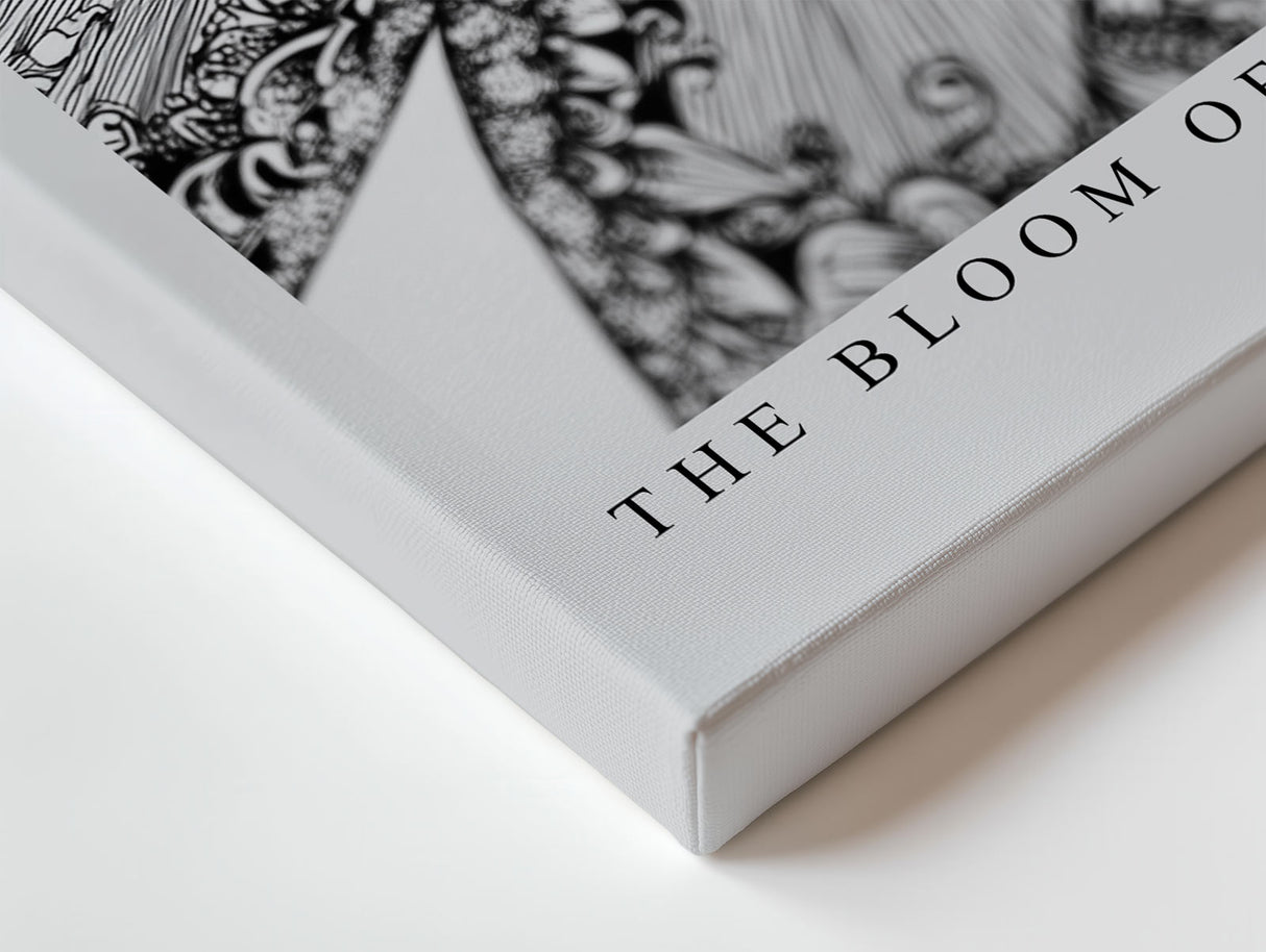 Paul Sinus Wandbild The Bloom of Imagination – Die Blüte der Fantasie in Schwarz-Weiß