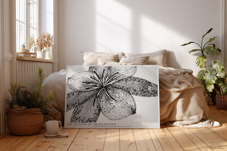 Paul Sinus Wandbild The Bloom of Imagination – Die Blüte der Fantasie in Schwarz-Weiß