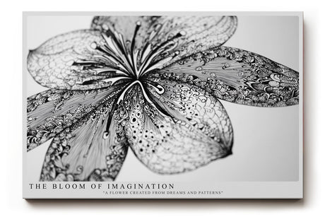 Paul Sinus Wandbild The Bloom of Imagination – Die Blüte der Fantasie in Schwarz-Weiß