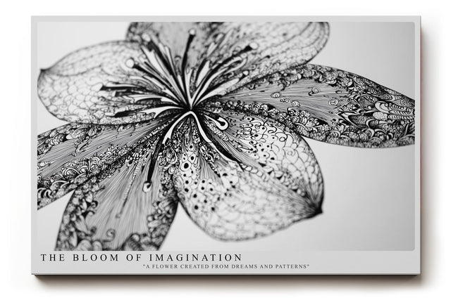 Paul Sinus Wandbild The Bloom of Imagination – Die Blüte der Fantasie in Schwarz-Weiß