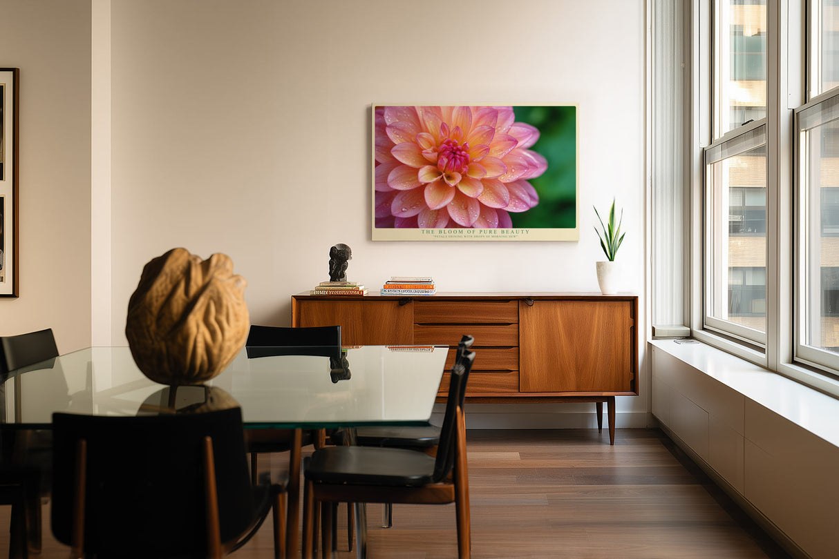 Paul Sinus Wandbild The Bloom of Pure Beauty – Zarte Blüte im Glanz des Morgentaus