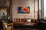 Paul Sinus Wandbild The Bloom of Rainbow Colors farbenprächtige Blüte mit leuchtenden Regenbogenfarben