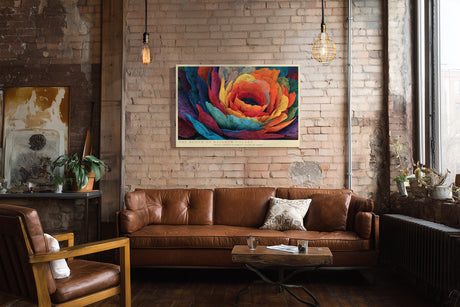 Paul Sinus Wandbild The Bloom of Rainbow Colors farbenprächtige Blüte mit leuchtenden Regenbogenfarben