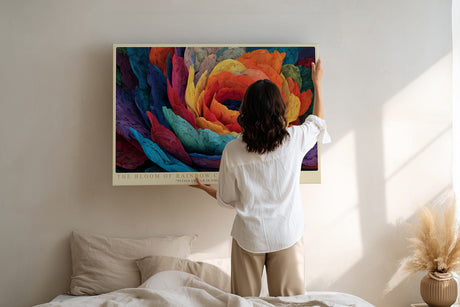 Paul Sinus Wandbild The Bloom of Rainbow Colors farbenprächtige Blüte mit leuchtenden Regenbogenfarben