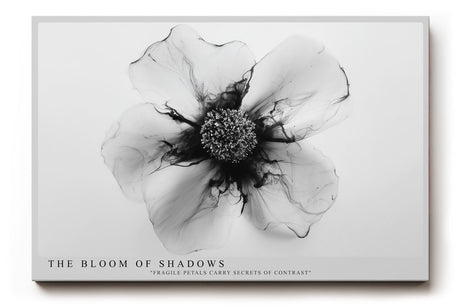 Paul Sinus Wandbild The Bloom of Shadows abstrakte Blüte in Schwarz Weiß mit feinen Linien und faszinierendem Kontrast