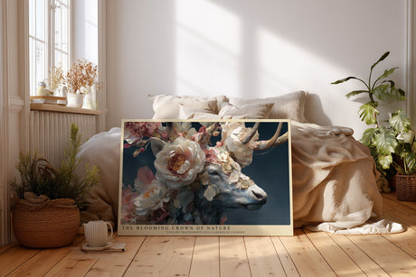Paul Sinus Wandbild The Blooming Crown of Nature Floral Majesty of the Stag